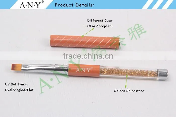 ANY Nail Art Beauty Design Crystal Nails Building Rhinestone Nylon UV Gel Nail Brush UV Gel Art
