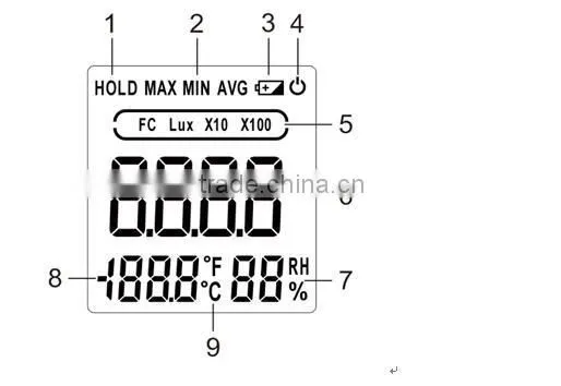 New 200,000 Lux Digital Meter Light Luxmeter Meters Luminometer Photometer Lux/FC TL-601
