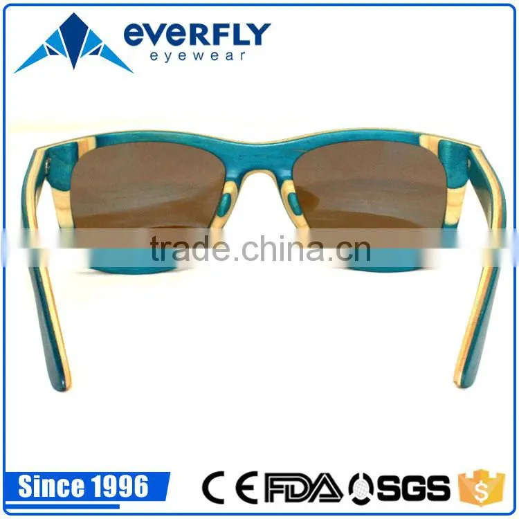 High Quality FDA Wholesale Mirror Lens China Bamboo Polarized Sunglass 2015 Custom Logo