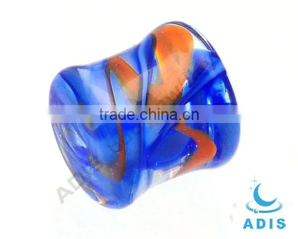 New arrival 6g earing expander body pierce jewelry Pyrex glass ear plug