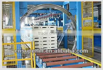 Discontinious 50mm PU sandwich roof panel line used in prefab houses