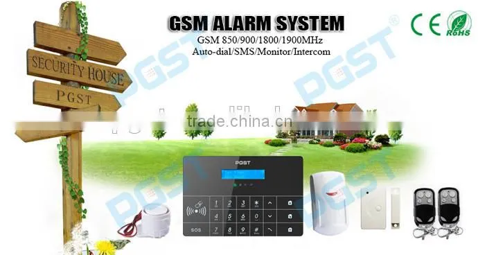 GSM auto dail alarm control panel PG100 with Muti-Language