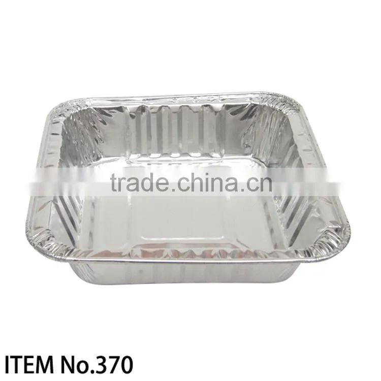 Disposable aluminum foil food container/fast food plate/BBQ tin tray in guangzhou