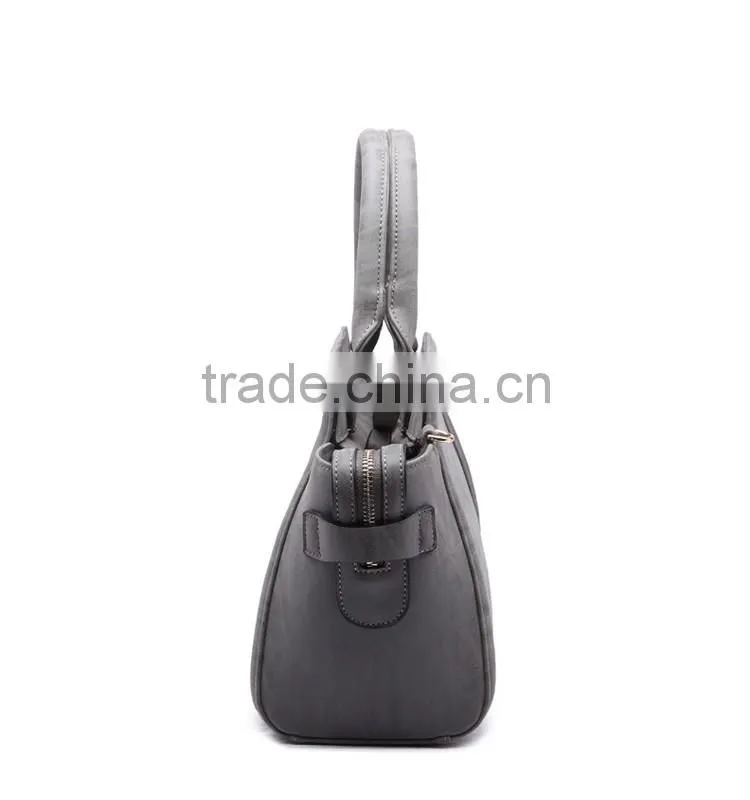 stylish grey color top handle fashion women handbag