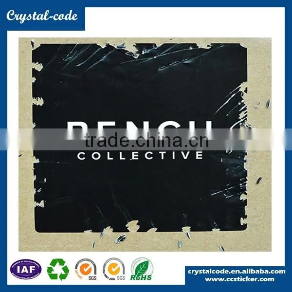 Destructive self adhesive label if removed