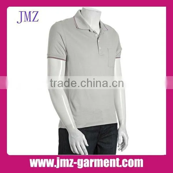 Pocket design 100% jersey cotton polo t shirt for men