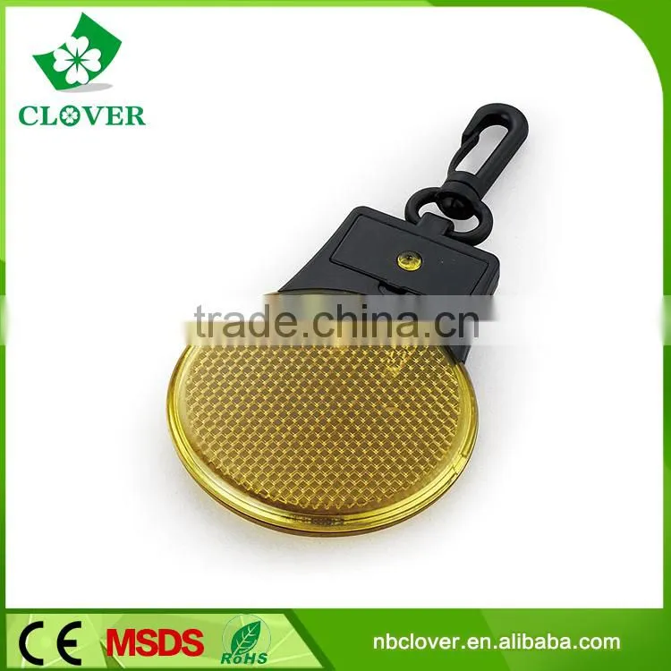Round shape 2 led pvc material mini led flashlight keychain