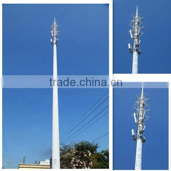 galvanized antenna tubular steel communication pol
