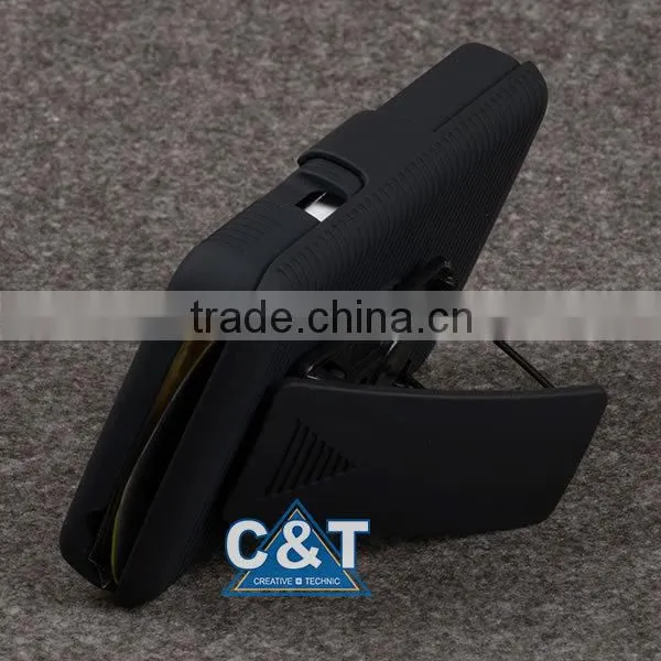 C&T Rubberized Kickstand Case Belt Clip Holster Combo For Lg L50
