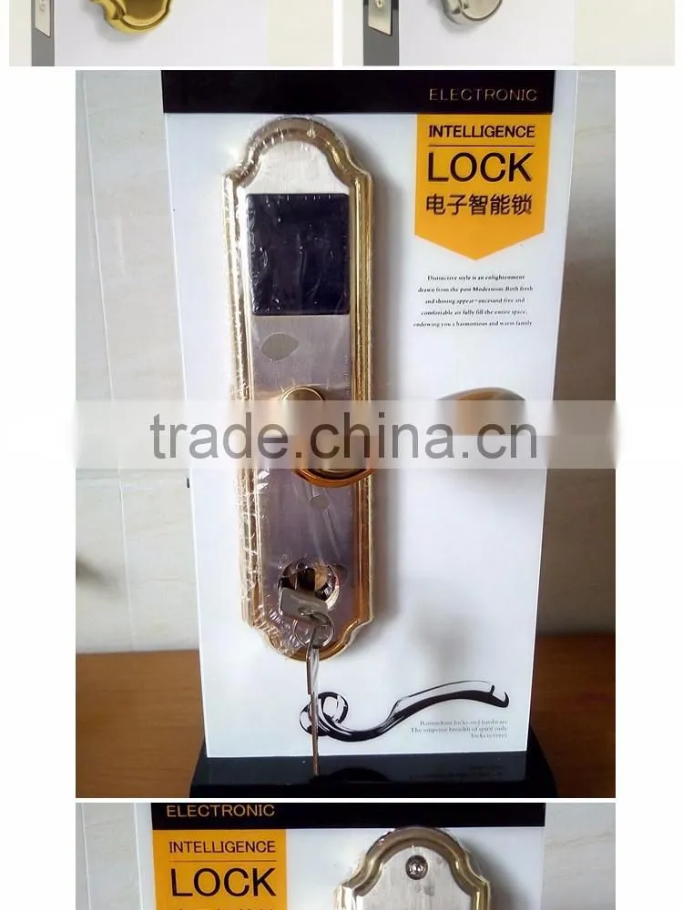 Hot selling rfid card security handle safe electronic digital hotel smart keyless door lock italy