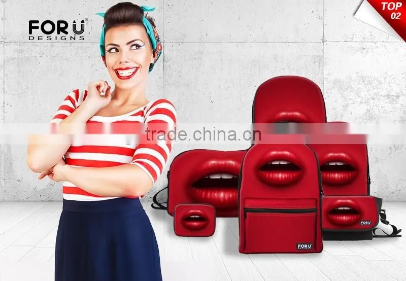 Colorful Lip Sexy Laptop Bags,Fashionable Laptop Bags,Backpack Laptop Bags