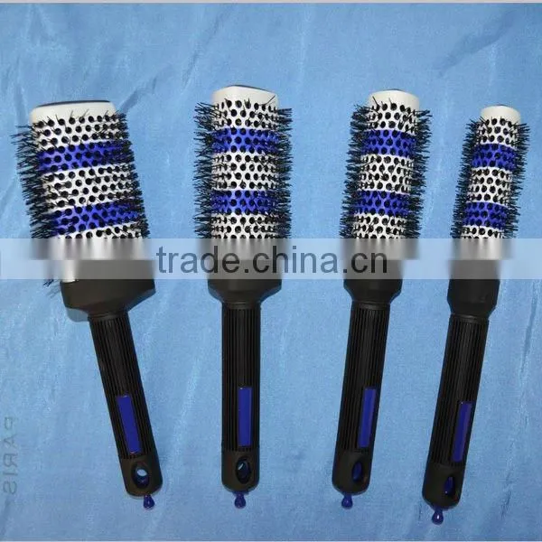 OEM Cool Nylon Rotating Triangle, Square, Round Hair Brush professional