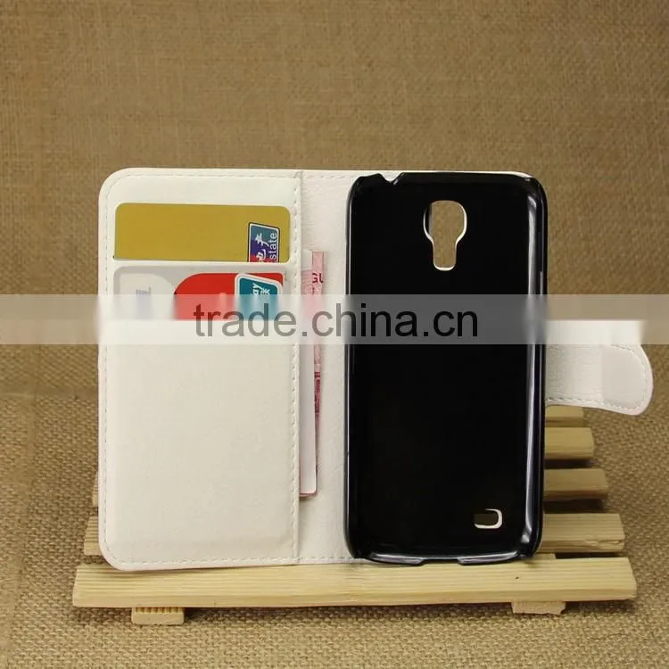 High Quality Leather Folio Flip Case Cover with Wallet and Card Slot for Samsung GALAXY S4 mini i9190