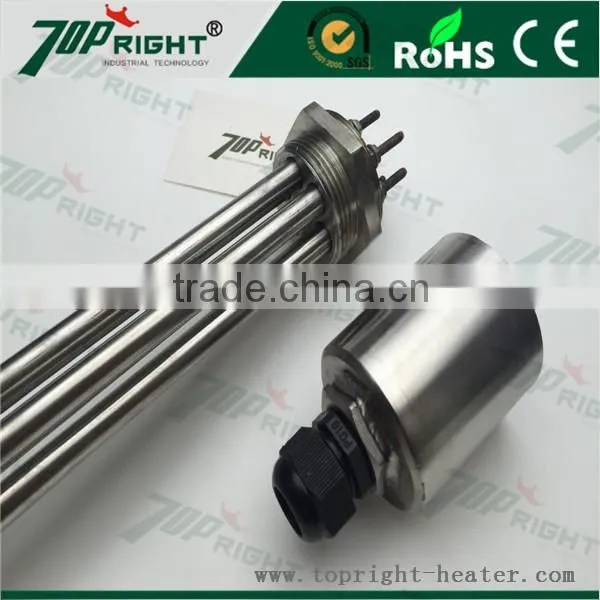 SUS304 240v 9250w 1.5" flange tubular immersion heater