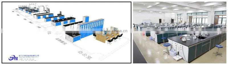 color metal lab furniture with reagent shelf