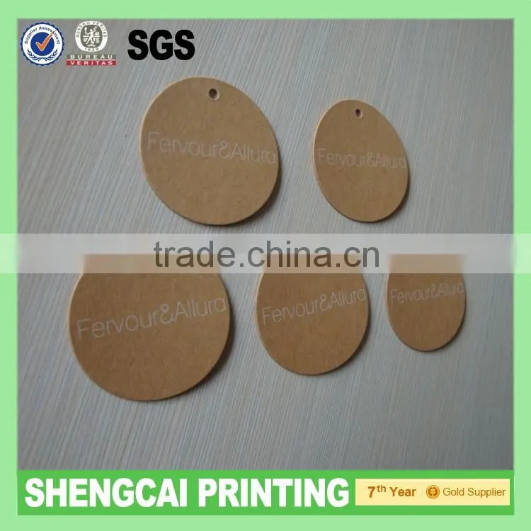 Custom made Kraft paper hang tags for clothing or goods