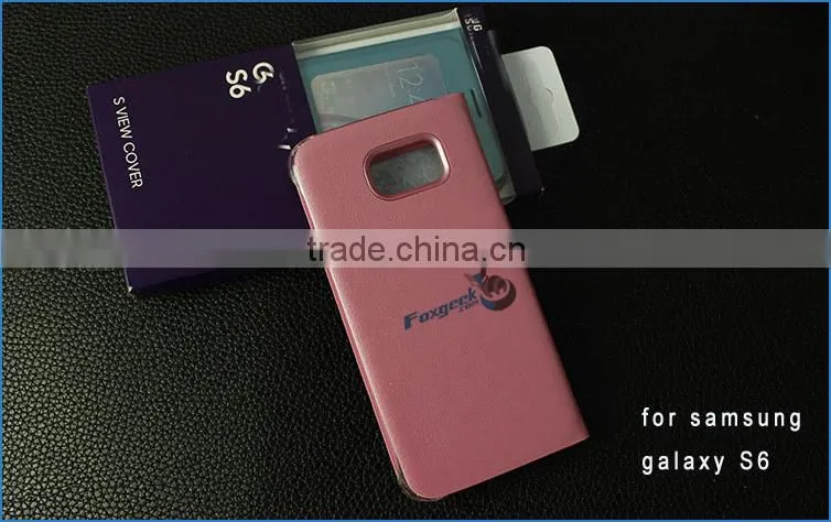 2015 Hot Sale cell phone case for S6 case. leather flip case for samsung galaxy S6