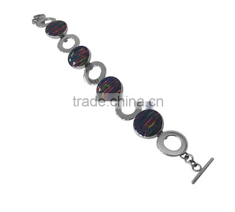 trending hot products 925 sterling silver opal bracelet