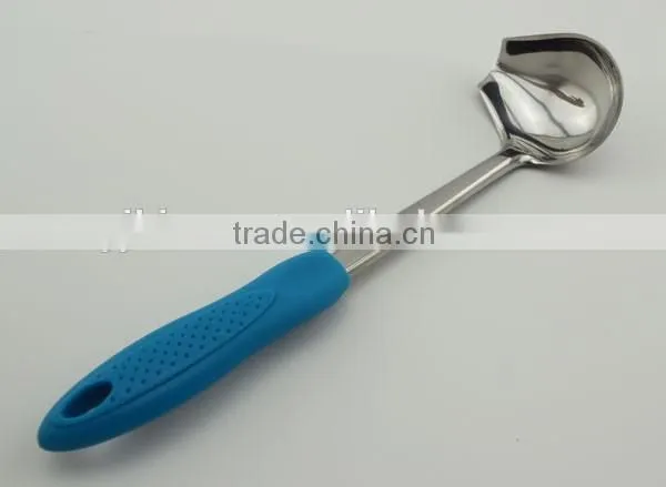 stainless steel gravy ladle with plastic handle