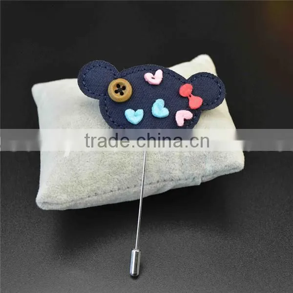 blue fabric flower lapel pin for men suit formal dress LAP045