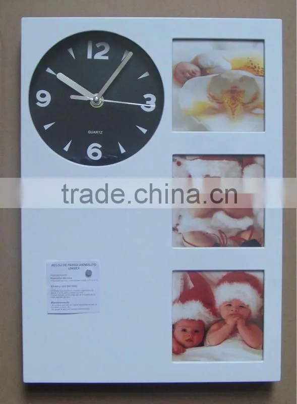 2015 new style wall clock with picture frame