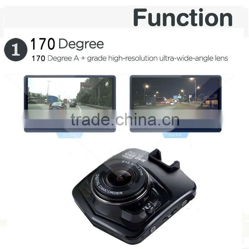720p 170 wide angle lens car dvr ,car camera,dash cam