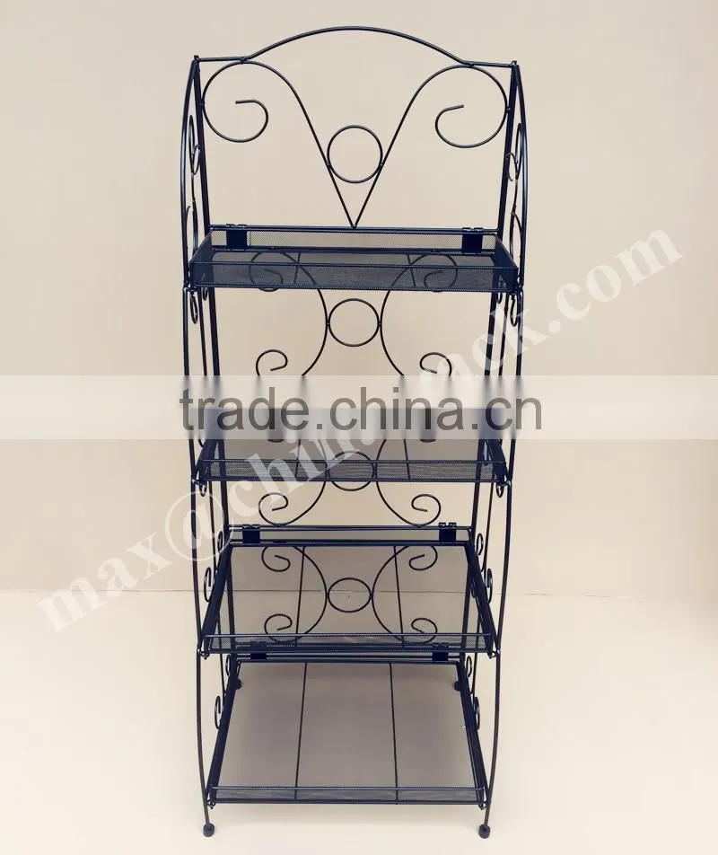 Convenient Folding Cosmetic Wire Basket Display Rack