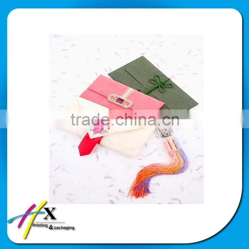 2016 fancy design envelope luxury kraft string tie envelope folder wedding invitation envelope