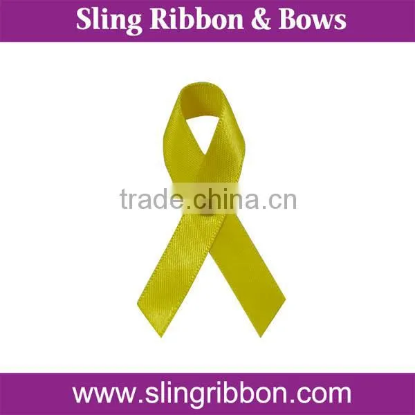 Wholesale Pink Ribbon with Golden Pin