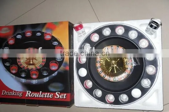 Shot glass roulette drinking game set , russian turntable wine set , holiday drinking game