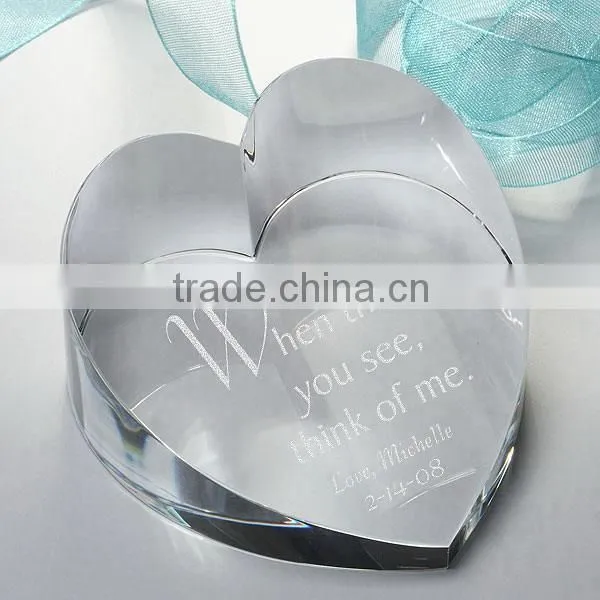2015 Crystal blank heart paperweight