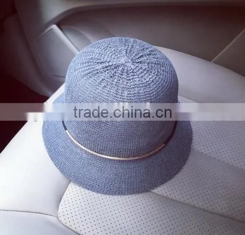 2016 wholesale latest design summer hollow out sun hat Europe market hot sale original straw cowboy hat