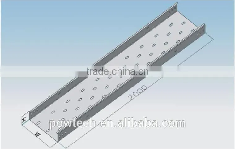 Hot dip galvanized steel perforated cable tray
