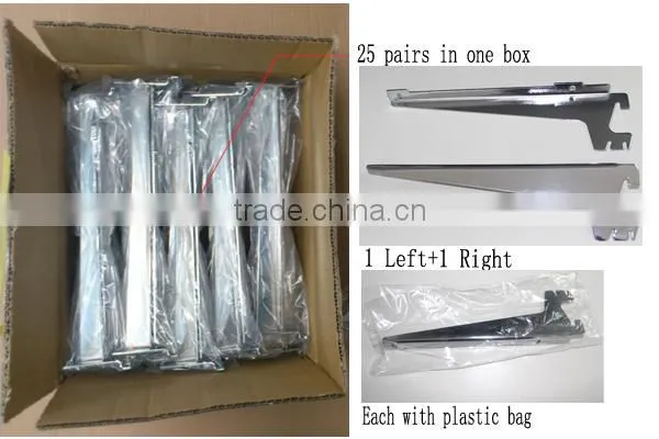 Factory metal chrome adjustable slotted channel bracket