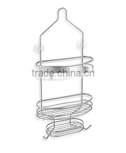 bamboo shower caddy and stainless steel shower caddy