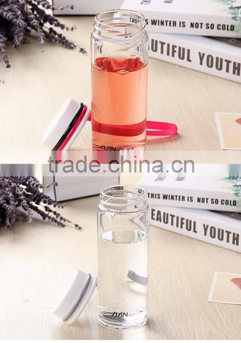 2016 Hot Selling Voss Water Glass Bottle/ Hot 5 Gallon Glass Water Bottle with Cat Cover