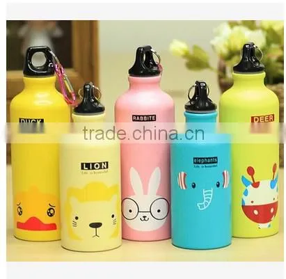 Best selling simple and convenient hot aluminum water bottle with heat transfer printing
