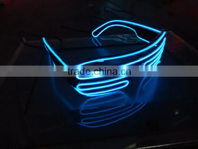 2016 colorful glowing EL wire glasses manufacturer for party