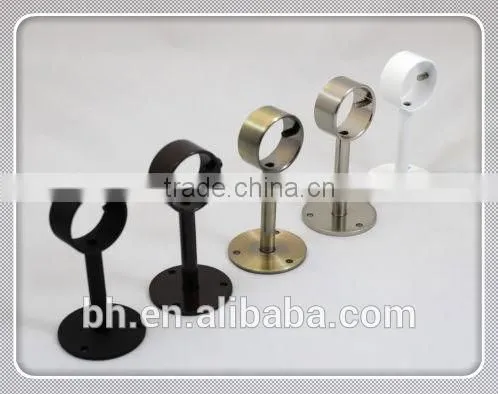 Metal Curtain Rod Bracket Black White