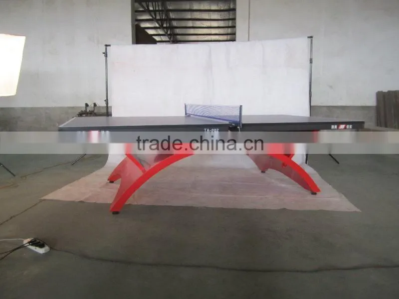 Hebei factory manufacture Tainbow shape table indoor/outdoor table Folded portable tennis table