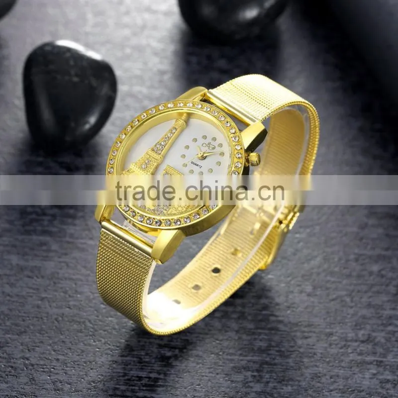 Wristwatches fashion eiffel tower wrist watch