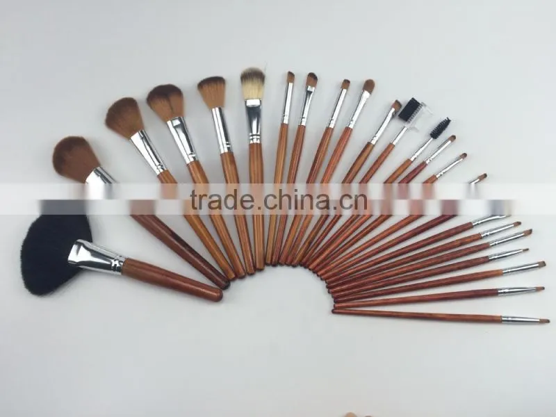 2015 big size newest pink goat hair 24PCS In Bag Packing for Makeup Brush Set