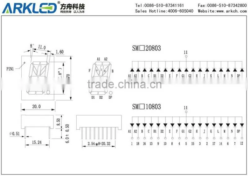 common andoe 16 segment led display for elevator,ARKLED,factory price