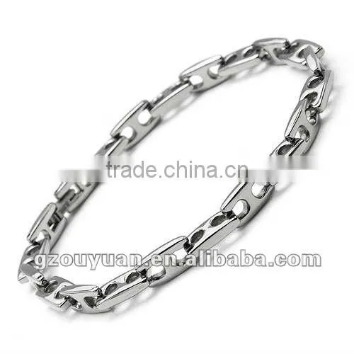 Square design high polished beautiful tungsten bracelet