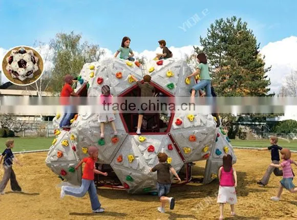 2015 Top-quality outdoor playground artificial climbing walls for kids