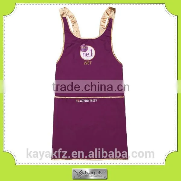 Custom promotional pongee polyester girl apron