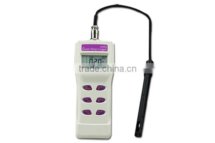 AZ8303 Portable Conductivity Laboratory Detection Tester Digital Conductivity Meter With Automatic Calibration