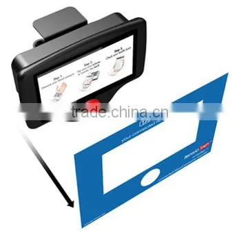 7" Touch Screen LCD advertising shelf player with bar code reader