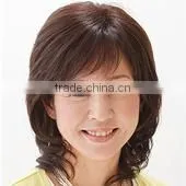 High quality synthetic auburn loose curly wig for mum
