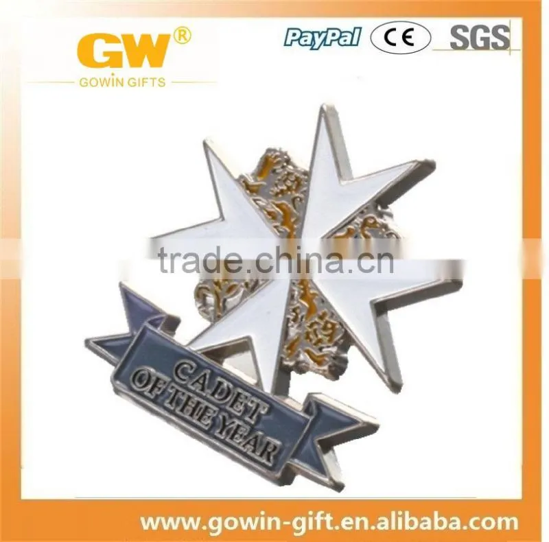 metal flower lapel pin